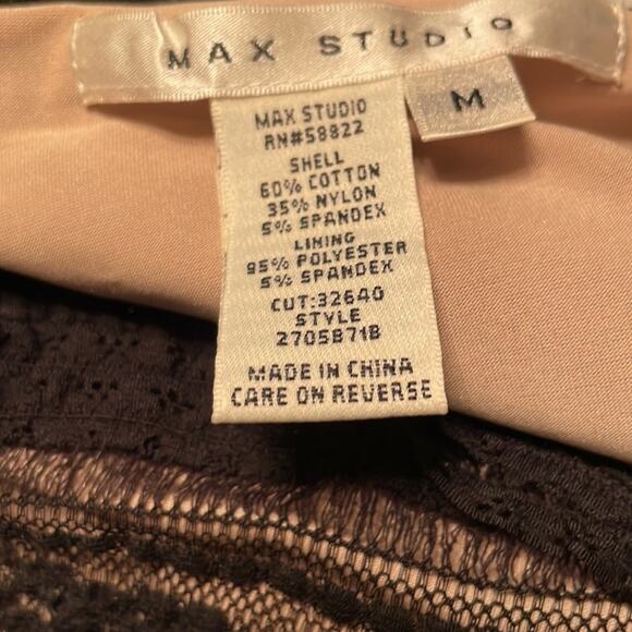 Max Studio Lace sleeveless Blouse Black M - Picture 2 of 7